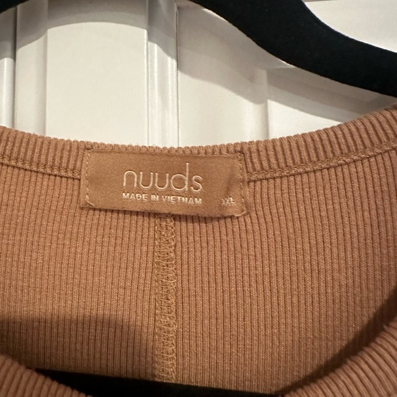 Nuuds Slinky Rib Cinnamon Long Sleeve Shirt - Picture 5 of 5